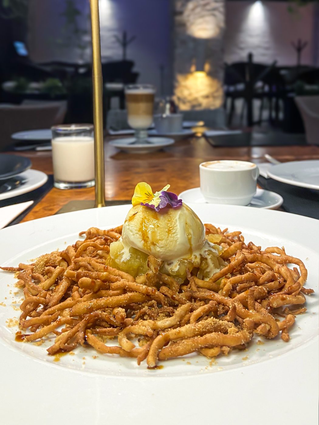 Churros con helado